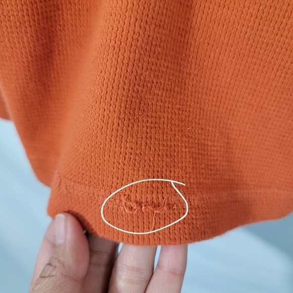 Bee Easy "Rodeo Houston" Orange Ombre Crewneck Long Sleeve Knit Sweatshirt XL - Picture 7 of 9